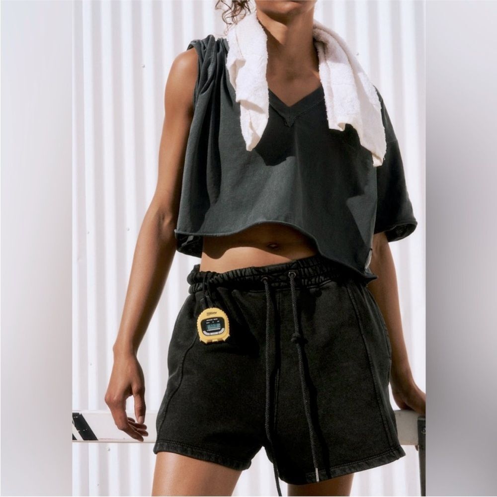 Free People Black High Waist Shorts